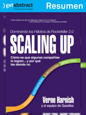 cover image of Scaling Up. Dominando los hábitos de Rockefeller 2.0 (resumen)